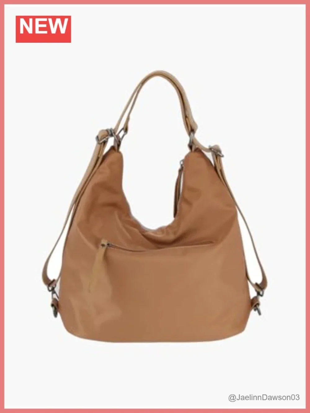 Convertible Hobo Backpack with Adjustable Straps Vegan Suede